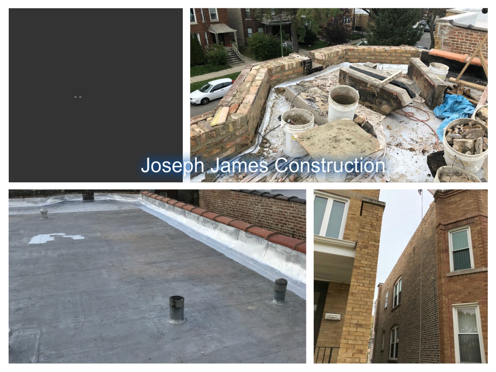 Parapet Wall Rebuilding In Chicago Joseph James Construction Inc Masonry Chimney Repair Tuckpointing Waterproofing Chicago Suburbs
